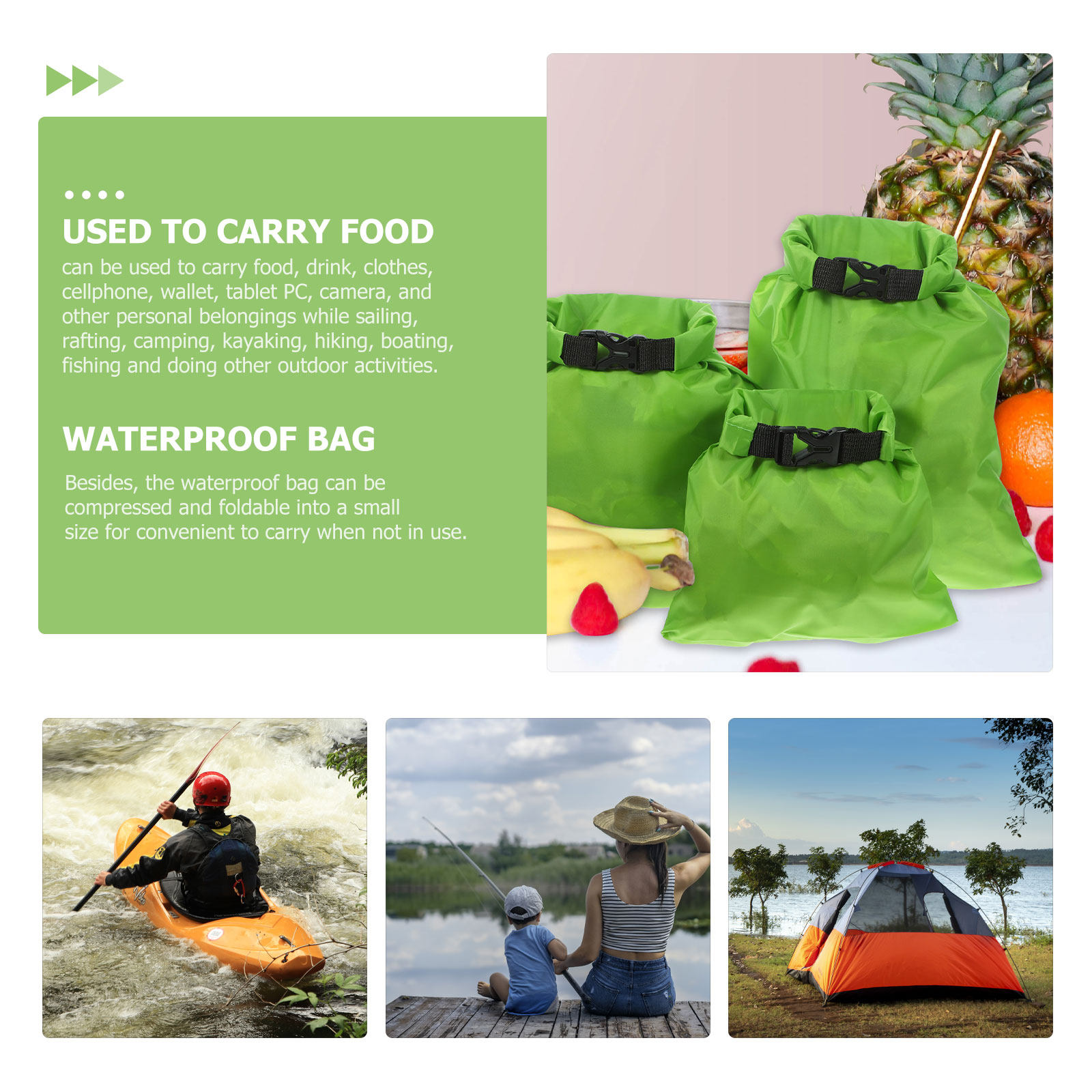 3 قطع من أكياس التخزين المقاوم - مراجعة Fishing Kayak Storage Bag وسعره