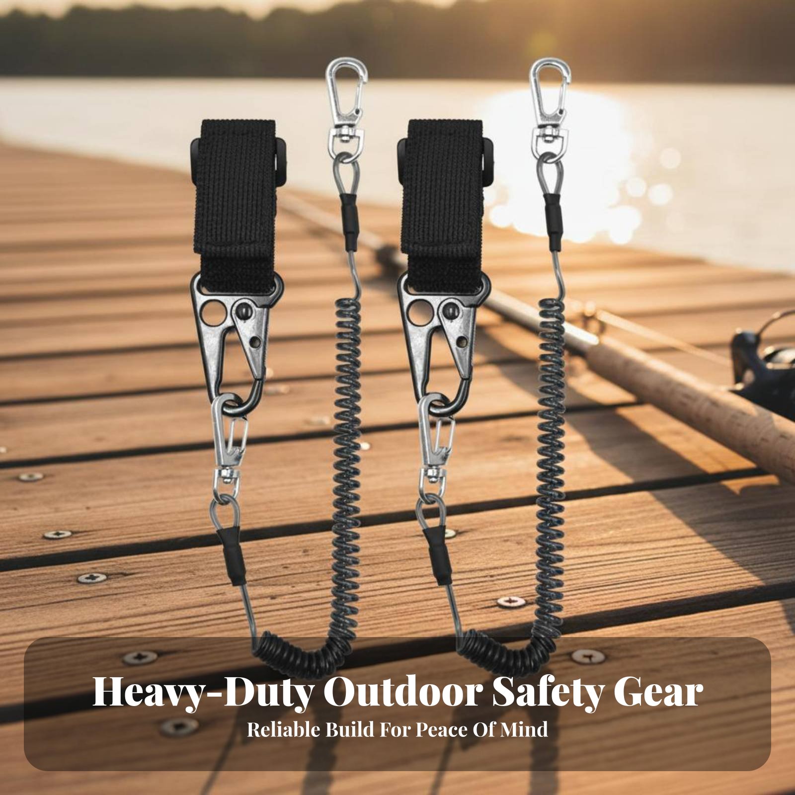 حبل قابل للسحب وقابل للتعديل،  - مراجعة Fishing Kayak Paddle Leash وسعره